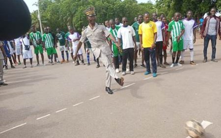 OUATTARA de Sinematiali a été le témoin oculaire du coup d'envoi de la 7ème édition du tournoi inter-service du département.
