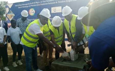 Daloa: Pose de la Première Pierre de la cité Plateforme Nationale