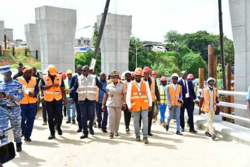Chantier du 4ème pont d'Abidjan : le taux d’avancement physique de la phase 1 est estimé à 87%