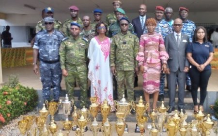 Zambakro / 2 ème Semaine sportive de l’AFA L’Académie militaire sur la plus haute marche du podium
