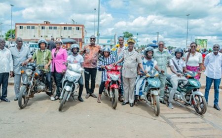 Yamoussoukro /  Protection des usagers de la route : Souleymane Diarrassouba équipe 300 motocyclistes