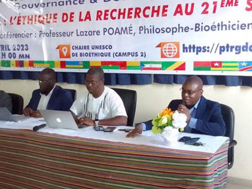 1ère Conférence du PTR Gouvernance et Développement du CAMES : Professeur Lazare POAMÉ présente l’importance de l’éthique pour le chercheur