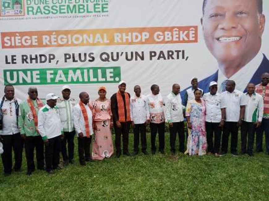 Région de Gbêkè : Les candidats RHDP pour les élections locales présentées officiellement aux populations