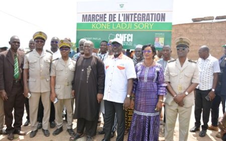 La Commission nationale des Frontières de Côte d'Ivoire inaugure des infrastructures qu'elle a construites à Laléraba (Ouangolodougou)
