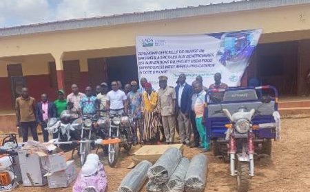 Tioroniaradougou : remise de matériels agricoles aux bénéficiaires des subventions du projet USDA FOOD FOR PROGRESS WEST AFRICA PRO-CASHEW en Côte-d’Ivoire