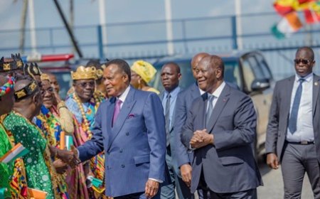 Visite officielle du Président de la République du Congo, Dénis Sassou Nguesso en Côte d'Ivoire : 13 accords de coopération signés entre les gouvernements des deux pays.