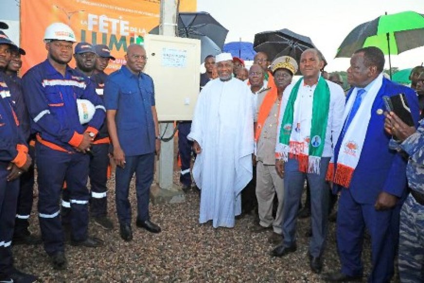 Électricité : le ministre Sangafowa-Coulibaly raccorde 8 villages du canton Napié au réseau électrique national