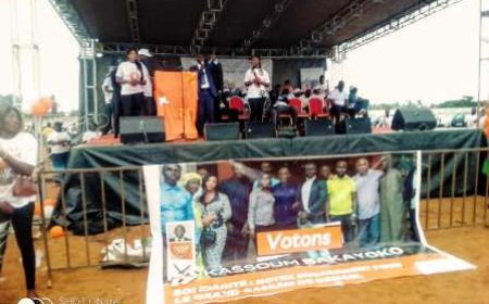 Elections municipales 2023 : Kassoum Bakayoko fait vibrer le stade municipal de Grand-Bassam