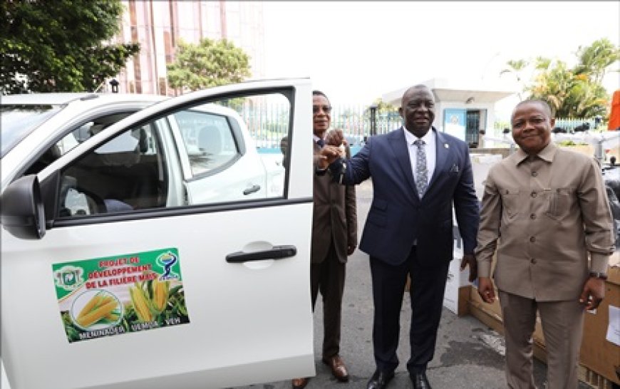 Filières riz et maïs : le ministre Kobenan Kouassi Adjoumani annonce la distribution de plusieurs milliers de tonnes d’intrants et de semences améliorées
