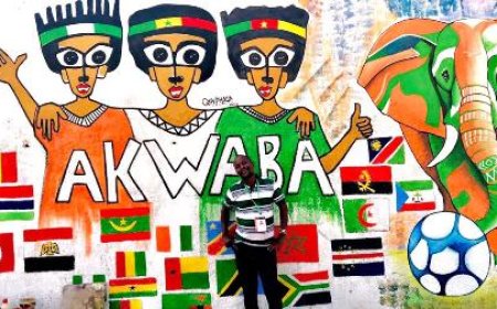 CAN-2023 : UNE FRESQUE MURALE A YAKRO POUR CELEBRER LE FOOTBALL