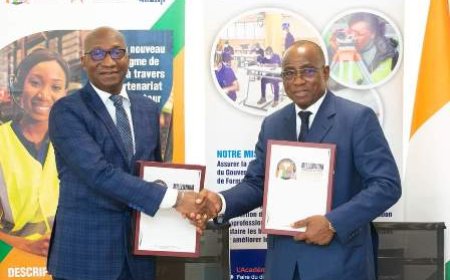 Construction d’un Centre de Formation dédié aux Métiers de l’Anacarde : Le Ministre N’Guessan KOFFI signe avec le Conseil du Coton et de l’Anacarde