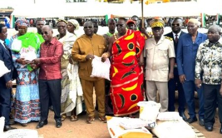 Autosuffisance alimentaire : 4 700 producteurs de la région du Gontougo reçoivent gratuitement des intrants et des semences agricoles