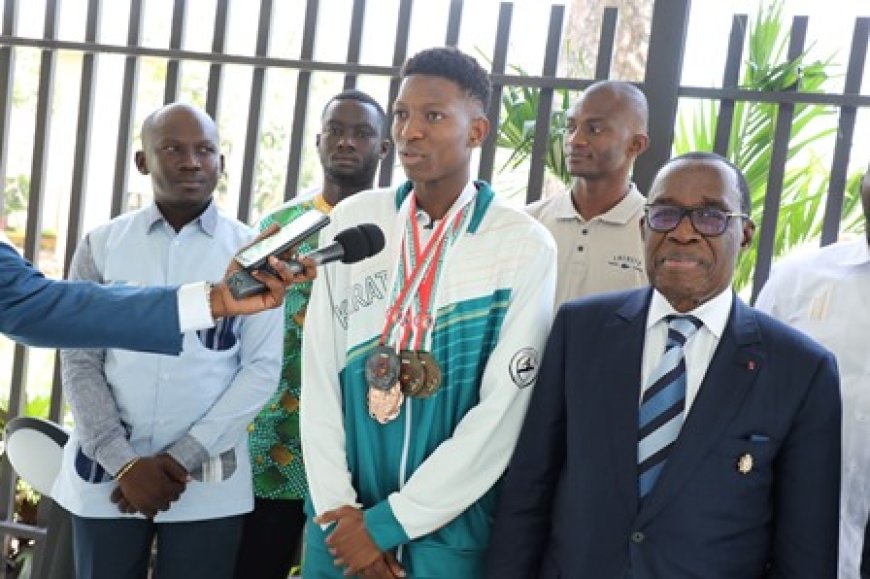 Sy Ibrahima Méïté, Champion du monde de Shotokan, au président Aka Aouélé : « Je veux rester au sommet du monde et viser les jeux olympiques de 2028 »