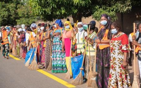 Bouaké : Les pensionnaires du Centre de service civique Bouaké1 au cœur de la cérémonie de lancement de la 6e édition Grand ménage