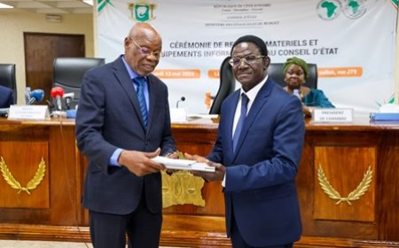 Modernisation de l'administration publique : des matériels informatiques remis par le ministère des Finances et du Budget au Conseil d’Etat