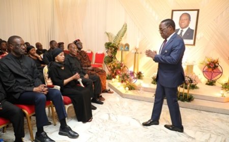 Obsèques du président Henri Konan Bédié : La compassion du président Aka Aouélé à la famille éplorée