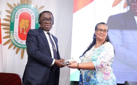 Assises de l'Ucesis à Abidjan : Dr Aka Aouélé félicité par les Conseils économiques et sociaux du monde