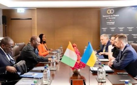 Alassane Ouattara reçu par Volodymyr Zelensky en Suisse