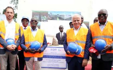 Gestion des migrations et frontières : le ministre Vagondo Diomandé et son homologue italien posent la première pierre du poste de police frontière de Dohouba