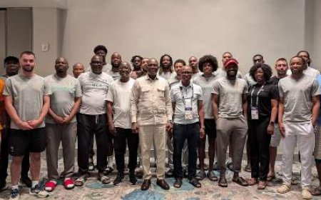 TOURNOI QUALIFICATIF OLYMPIQUE(TQO) : Le Ministre Adjé Silas METCH apporte le soutien du Gouvernement et de la nation aux Éléphants Basketteurs.