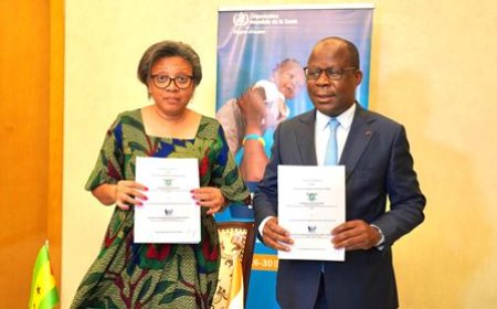 Coopération dans le domaine de la santé publique : Pierre Dimba et la ministre de la Santé de Sao Tomé et Principe signent un accord