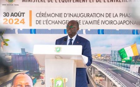 Infrastructure routière : le Vice-président Tiémoko Meyliet Koné inaugure la phase 2 de l’échangeur de l’amitié ivoiro-japonaise à Abidjan