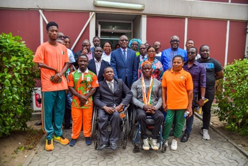 JEUX PARALYMPIQUES PARIS 2024 : LE MINISTRE ADJÉ SILAS METCH APPORTE LE SOUTIEN DU GOUVERNEMENT AUX ATHLETES AVANT LEUR DEPART