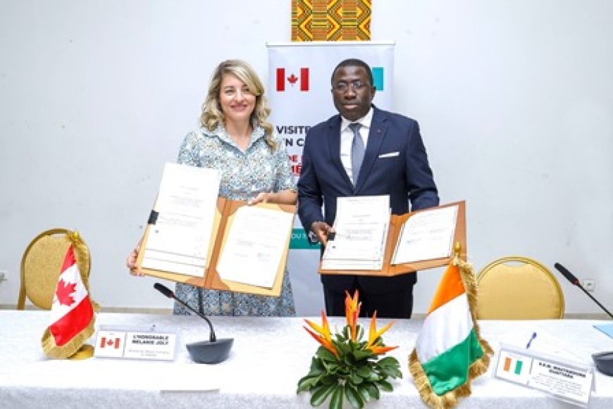 La ministre des Affaires étrangères du Canada, Mélanie Joly, en visite de travail en Côte d’Ivoire