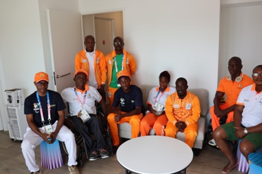 PARIS 2023 : Le PRÉSIDENT DU COMITÉ NATIONAL PARALYMPIQUE CÔTE D’IVOIRE REND VISITE AUX ATHLÈTES ET ENCADREURS DE L'EQUIPE IVOIRIENNE PARALYMPIQUE