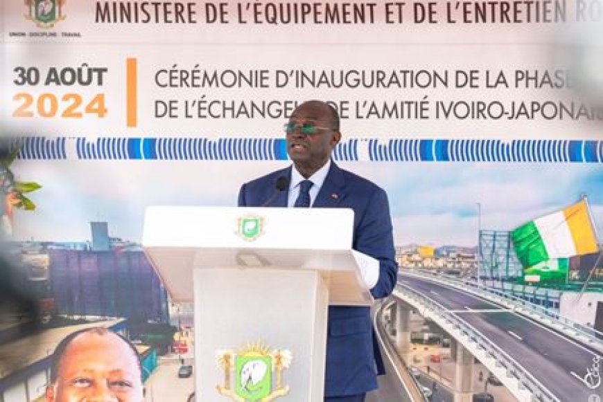 Infrastructure routière : le Vice-président Tiémoko Meyliet Koné inaugure la phase 2 de l’échangeur de l’amitié ivoiro-japonaise à Abidjan