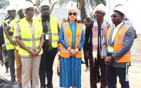 Grand-Bassam/Maison de l’Art Société Générale Côte d’Ivoire : La ministre Françoise Remarck s’imprègne de l'avancée des travaux