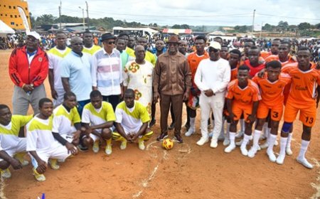 DABOU : LES POPULATIONS CÉLÈBRENT LE PRÉSIDENT ALASSANE OUATTARA AUTOUR DU FOOTBALL