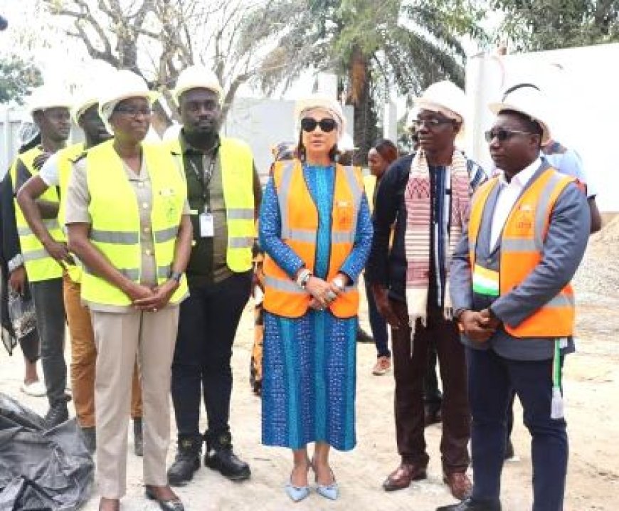 Grand-Bassam/Maison de l’Art Société Générale Côte d’Ivoire : La ministre Françoise Remarck s’imprègne de l'avancée des travaux