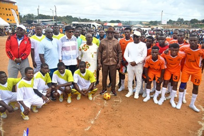 DABOU : LES POPULATIONS CÉLÈBRENT LE PRÉSIDENT ALASSANE OUATTARA AUTOUR DU FOOTBALL