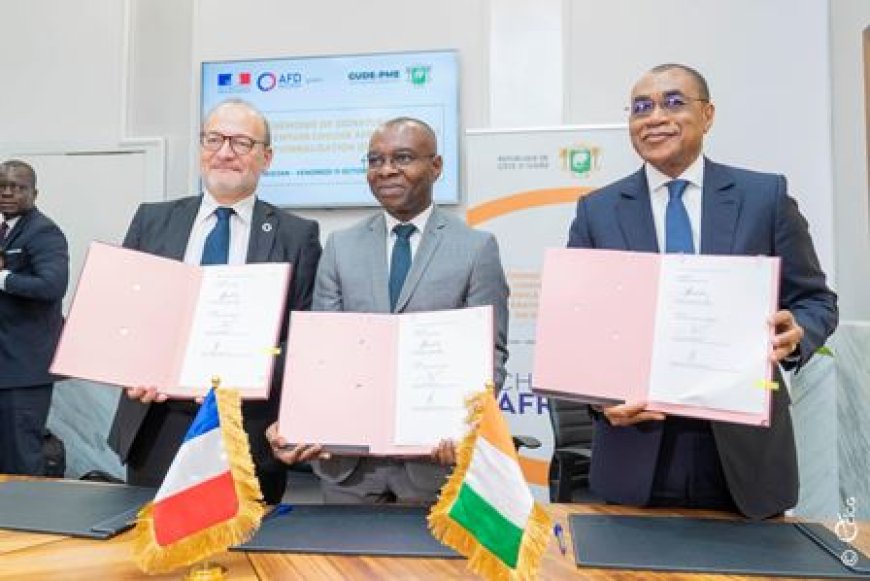 Coopération Côte d’Ivoire-AFD : deux conventions pour l’appui à l’entrepreneuriat et pour la construction de marchés signées