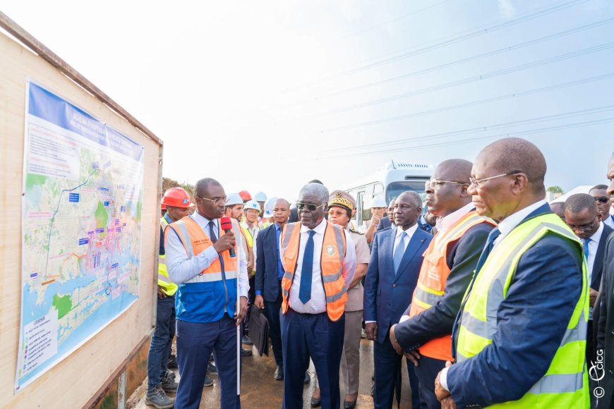 Infrastructures routières : le Premier Ministre Robert Beugré Mambé visite les dernières parties des travaux de la voie de contournement d'Abidjan