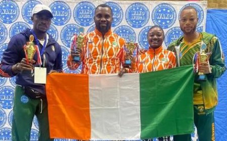 CHAMPIONNAT D'AFRIQUE KICKBOXING À JOHANNESBURG : La Côte d’Ivoire glane 4 trophées et reçoit les félicitations de l'Ambassadeur Koné Sakaria