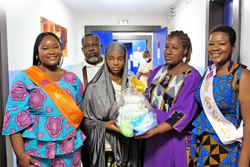 Korhogo : Solidarité : La reine Awoulaba et la première Saraman offrent des kits aux bébés du CHR