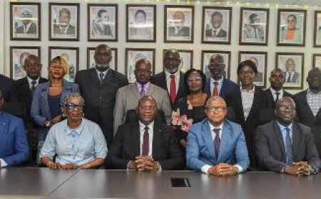 LES INSPECTEURS TECHNIQUES DU MINISTÈRE EN CHARGE DES SPORTS DU CADRE DE VIE ONT PRESENTÉ LEURS VŒUX DE NOUVEL AN AU MINISTRE ADJE SILAS METCH