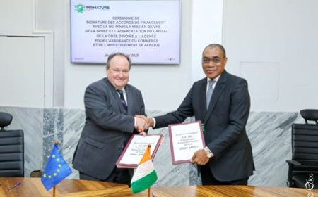 Lutte contre la déforestation et acquisition d'actions supplémentaires au sein de l'ATIDI : la Côte d'Ivoire et la BEI signent deux accords de financement d'une valeur de 131 milliards de FCFA