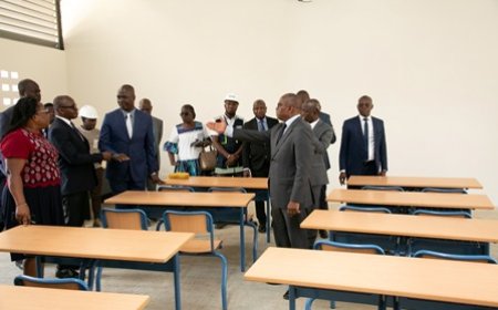 METFPA : Centre de Formation par Apprentissage (CFA) : Le Ministre N’Guessan KOFFI visite les travaux du CFA de Yopougon