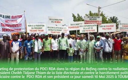 Touba : Des militants du PDCI-RDA mobilisés contre la radiation de Tidjane Thiam