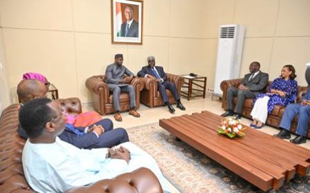 Le Premier Ministre sénégalais Ousmane Sonko en visite de travail en Côte-d'Ivoire