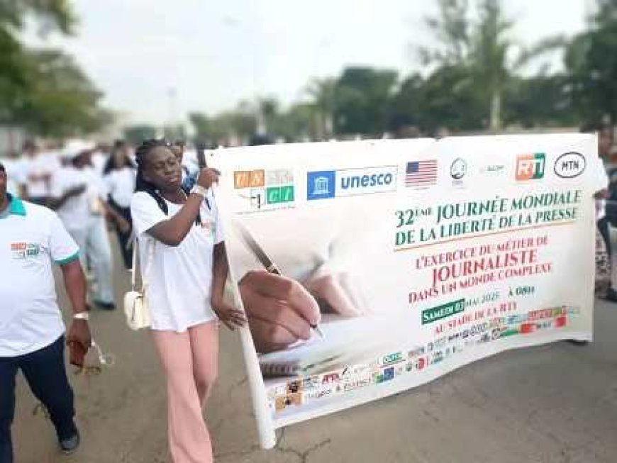 32e Journée mondiale de la liberté de la presse « Informer à l’ère de l’IA : Les journalistes ivoiriens marchent pour rester debout »