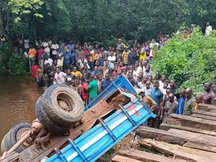 Drame à Zérégbo : Un camion de cacao chute dans le fleuve Douihi, un mort