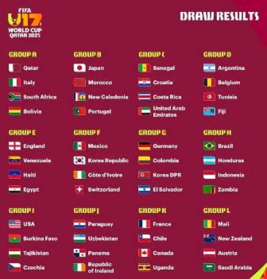 Coupe du Monde U17 Qatar 2025 : La Côte d’Ivoire hérite de la poule F