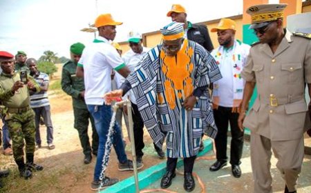 Gbapleu (Danané), frontière Côte d'Ivoire-Guinée-Libéria : les populations heureuses de la mise en service d'une pompe HVA
