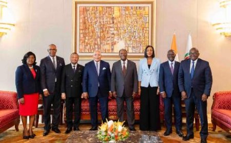 Audience accordée par S E M Alassane OUATTARA, Président de la République, à S E M Isidore MVOUBA, Président de l’Assemblée nationale de la République du Congo