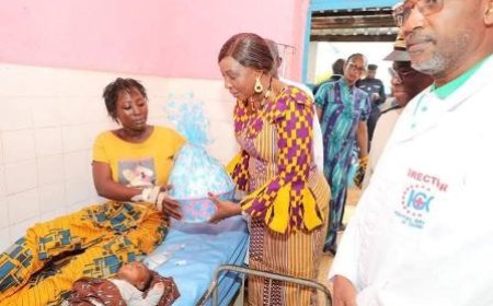 Oumé : Visite surprise de la Présidente du Sénat à l’Hôpital Général