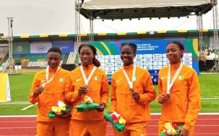 Championnats d’Afrique U18 - U20 à Abeokuta 2025 : Le relais 4x100 m féminin U20 ivoirien décroche le bronze
